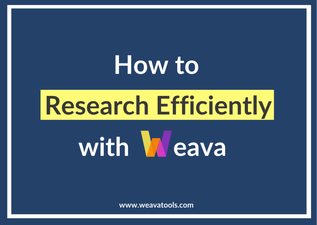 How to Research Efficiently